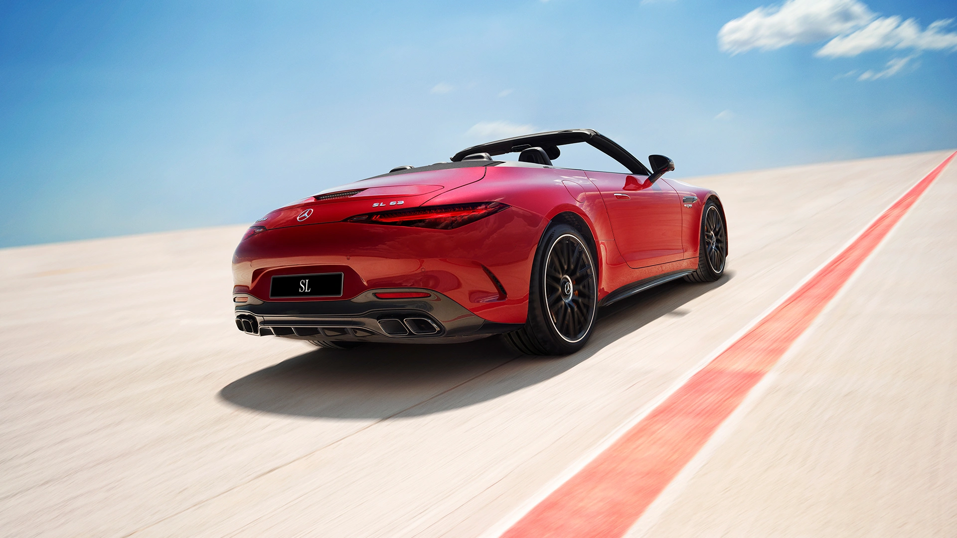 Mercedes-AMG SL Roadster takaviistosta