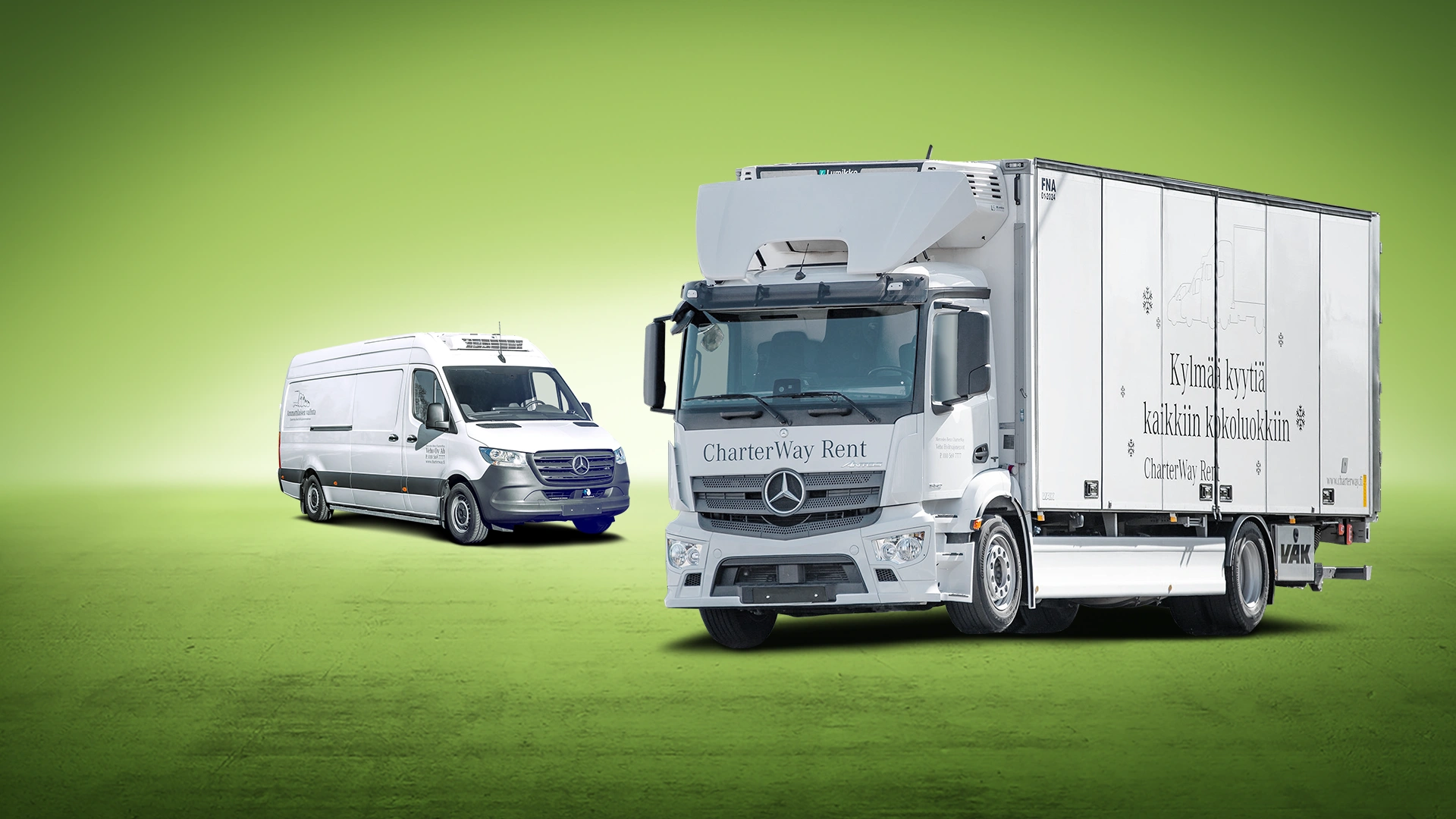 Actros-kylmäauto ja Sprinter-kylmäauto