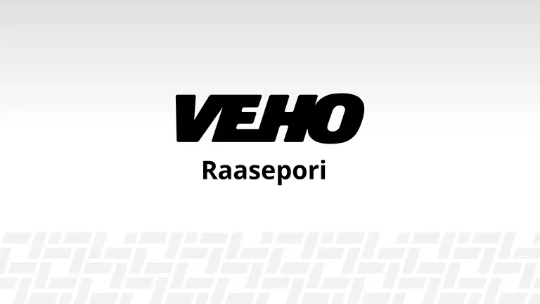 Veho-logo Raasepori-tekstillä