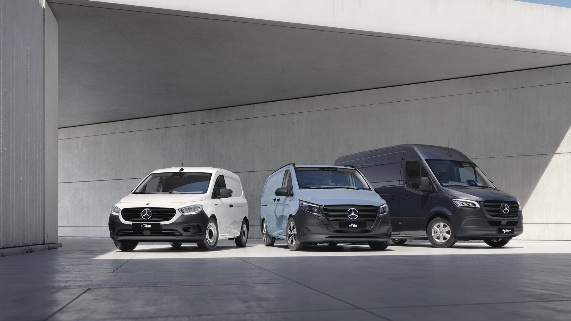 Mercedes-Benz eCitan, eVito ja eSprinter rivissä