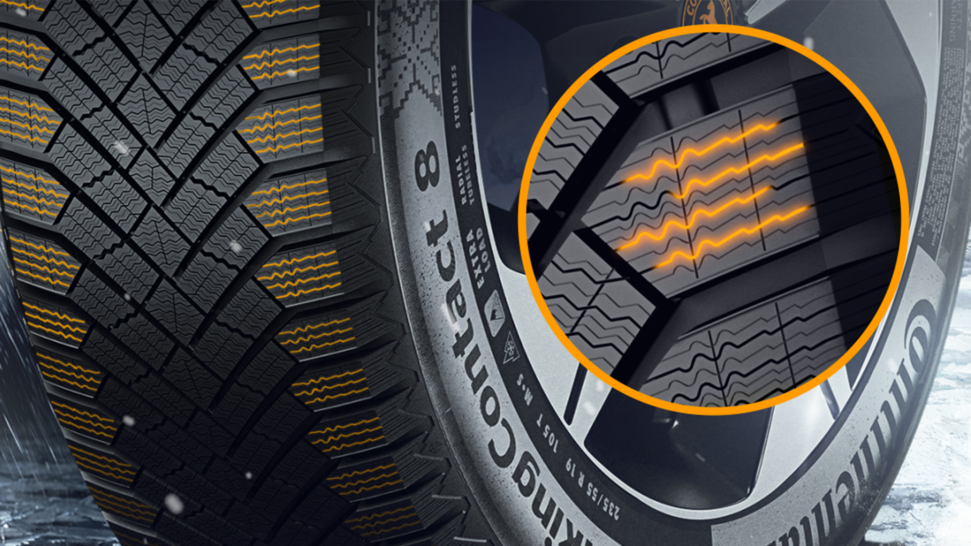 Continental VikingContact 8 tarjoaa erinomaiset pito-ominaisuudet.