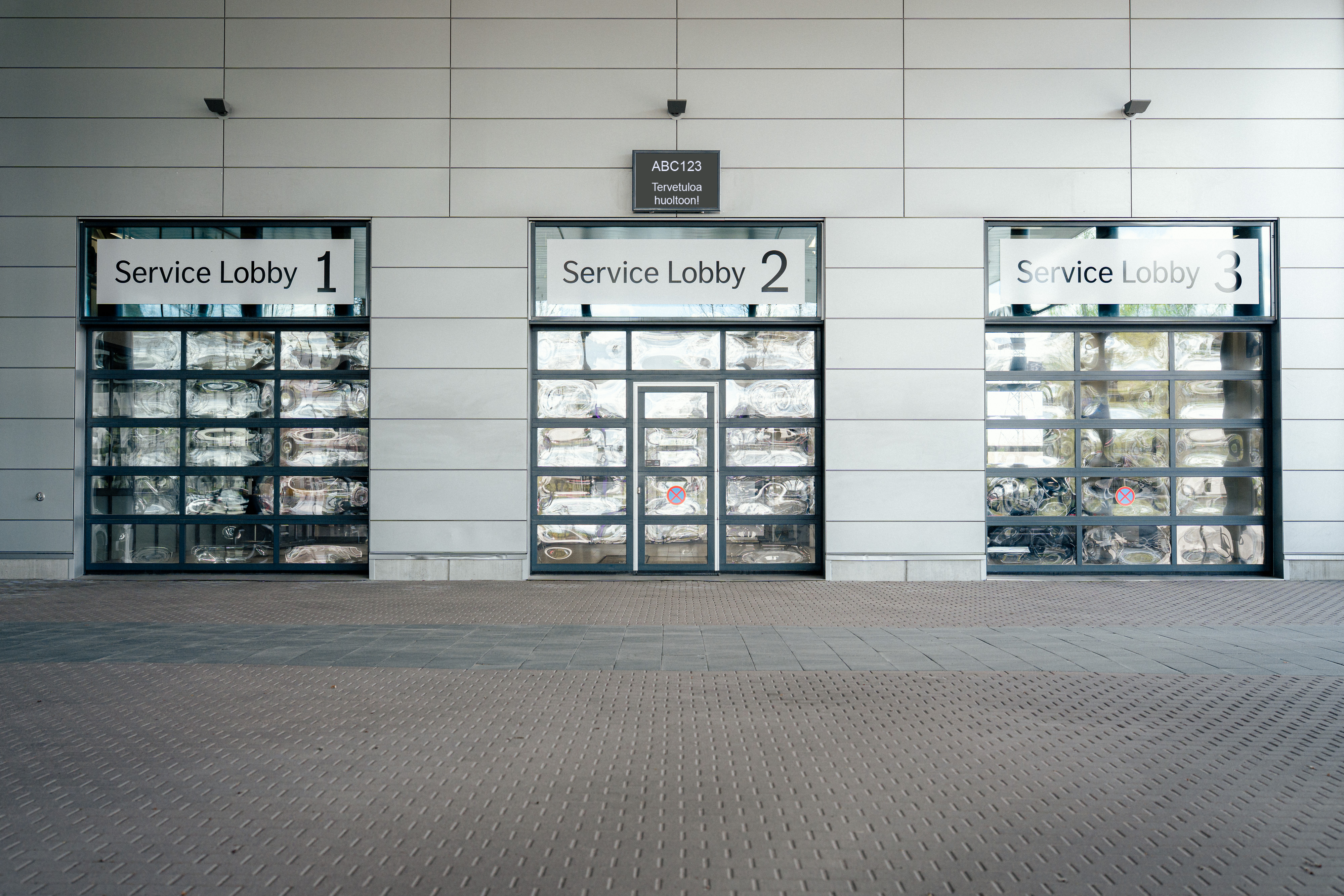 Veho Airportin Service Lobby nosto-ovet.