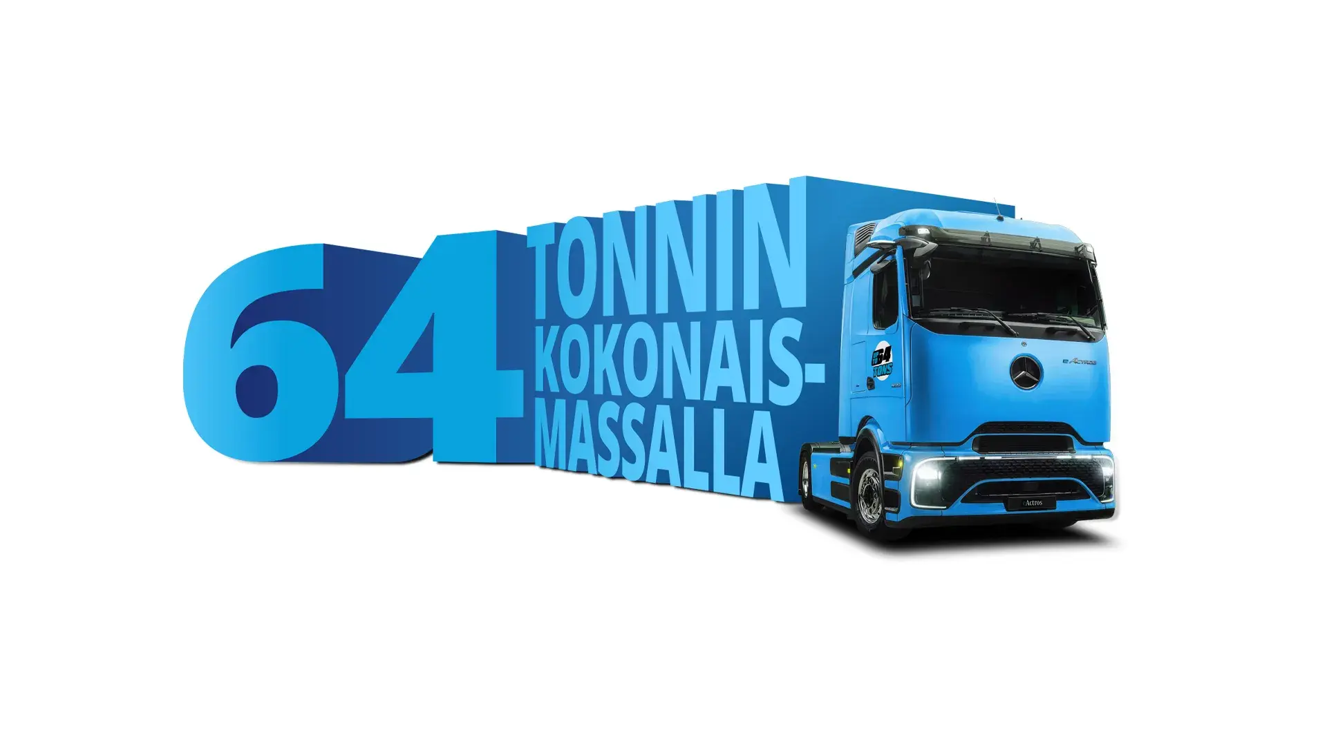 eActros 600 64 tonnin kokonaismassalla